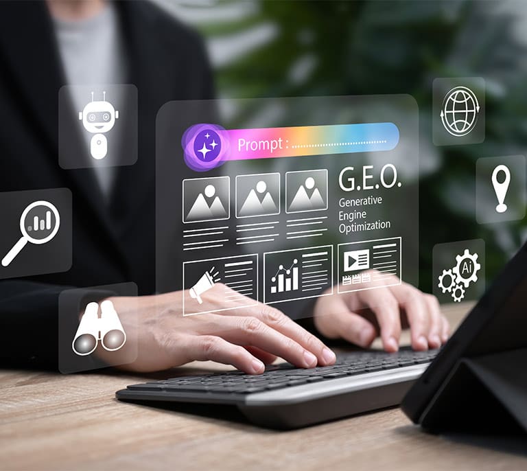 Authority building and digital visibility optimisation to improve trust signals and AI-powered search performance.