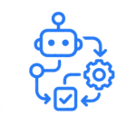Business automation and AI workflow icon.
