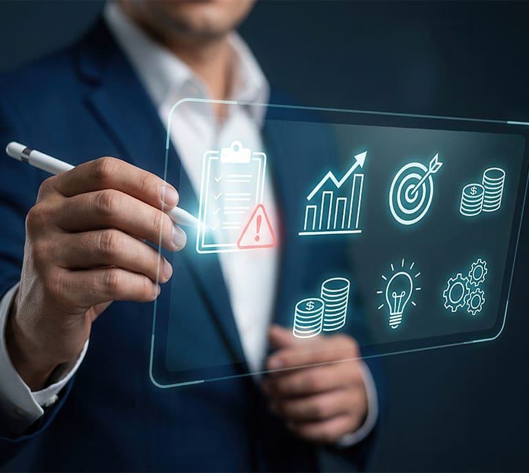 Cloud backup and disaster recovery interface displaying secure data protection, backup management and business continuity systems.