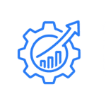 Operational efficiency and business growth icon.